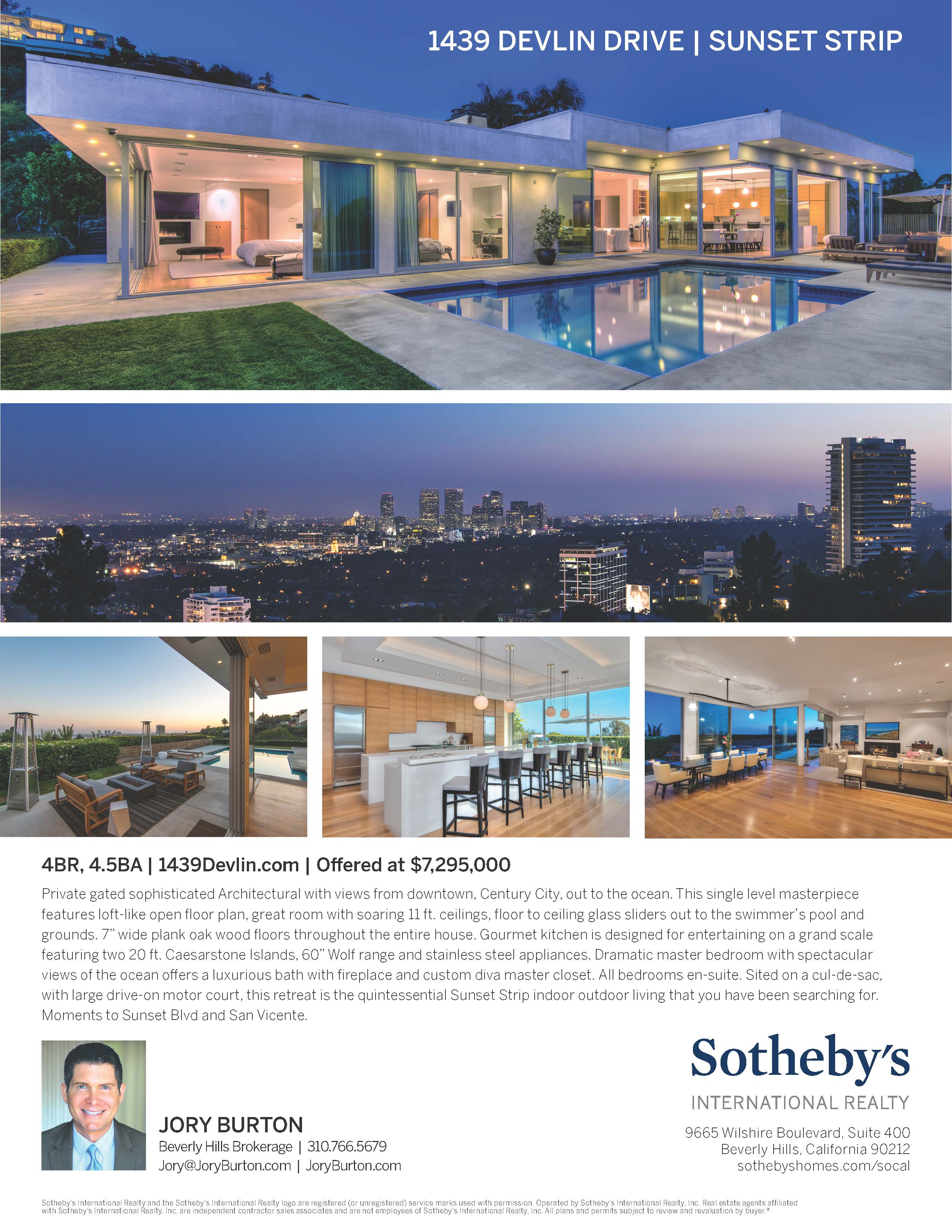 JUST LISTED: Sunset Strip Architectural With Views From Downtown To The Ocean