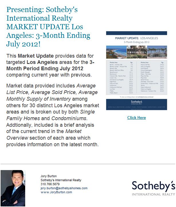 LA Market Update: 3 Mo. Ending 7/12