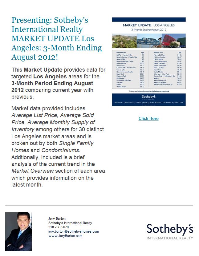 LA Market Update: 3 Mo. Ending 8/12 